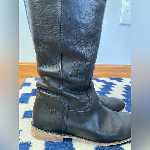 Frye Paige Cuff Tall Riding Boots | Black | Size 8.5 - Picture 8 of 16